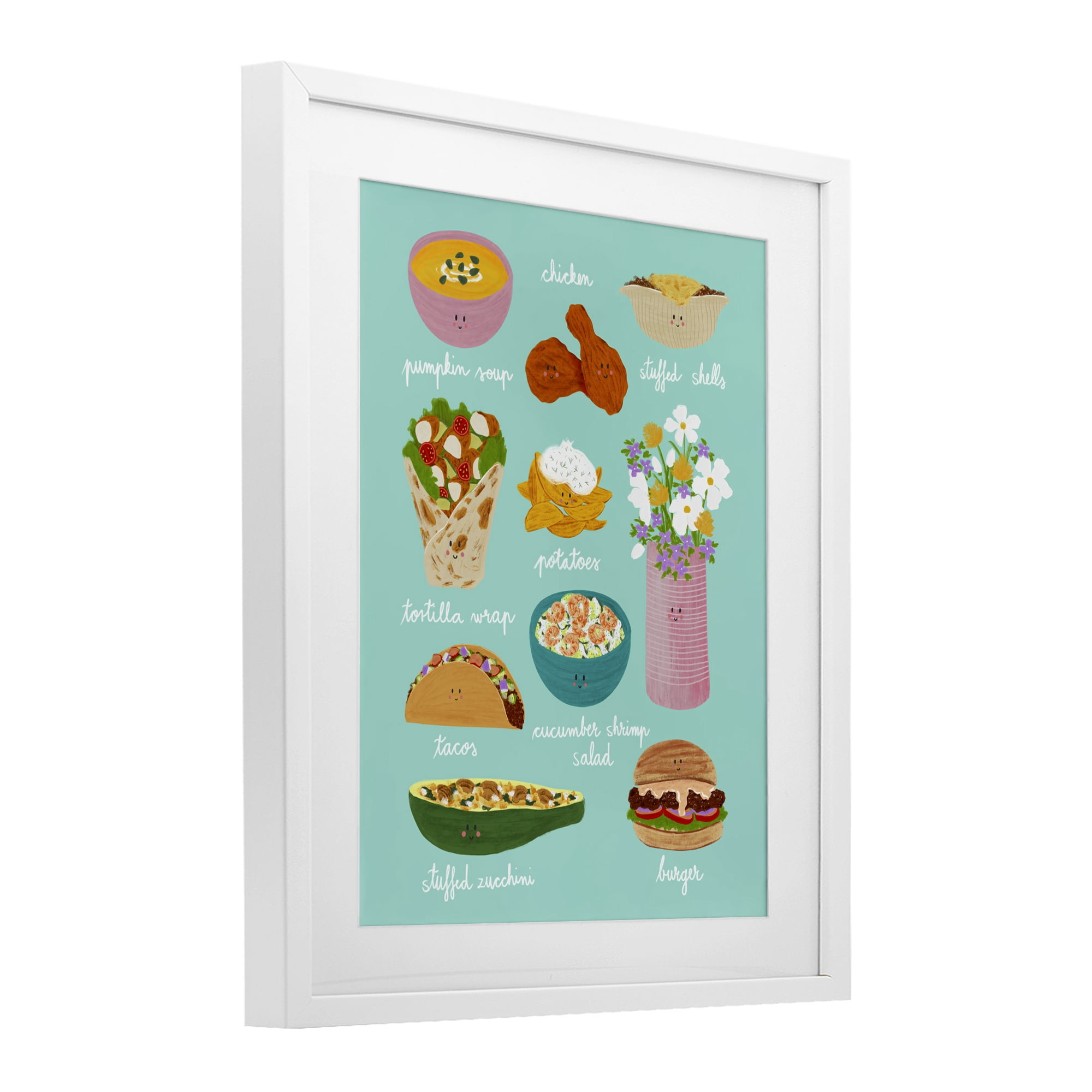 Stupell Industries Gourmet Lunch Food Collection White Framed Print Under Glass, design by Metka Hiti