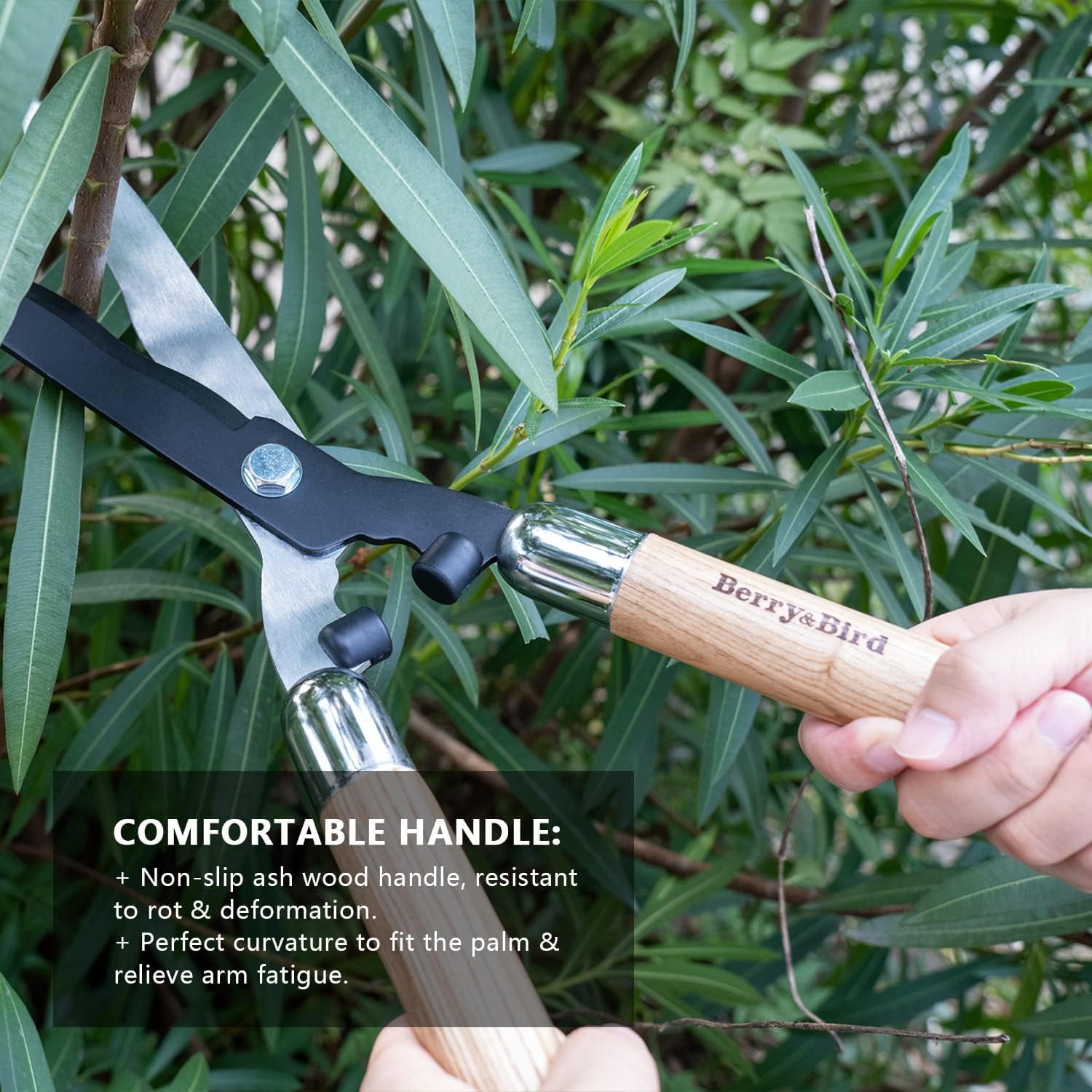 Berry&Bird Garden Hedge Shears 19.88'' Heavy Duty Hedge Shears