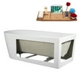 thumbnail image 3 of 65" Streamline B-412-162-CH Soaking Freestanding Tub and Tray With Internal Drain in Polished Chrome, 3 of 10