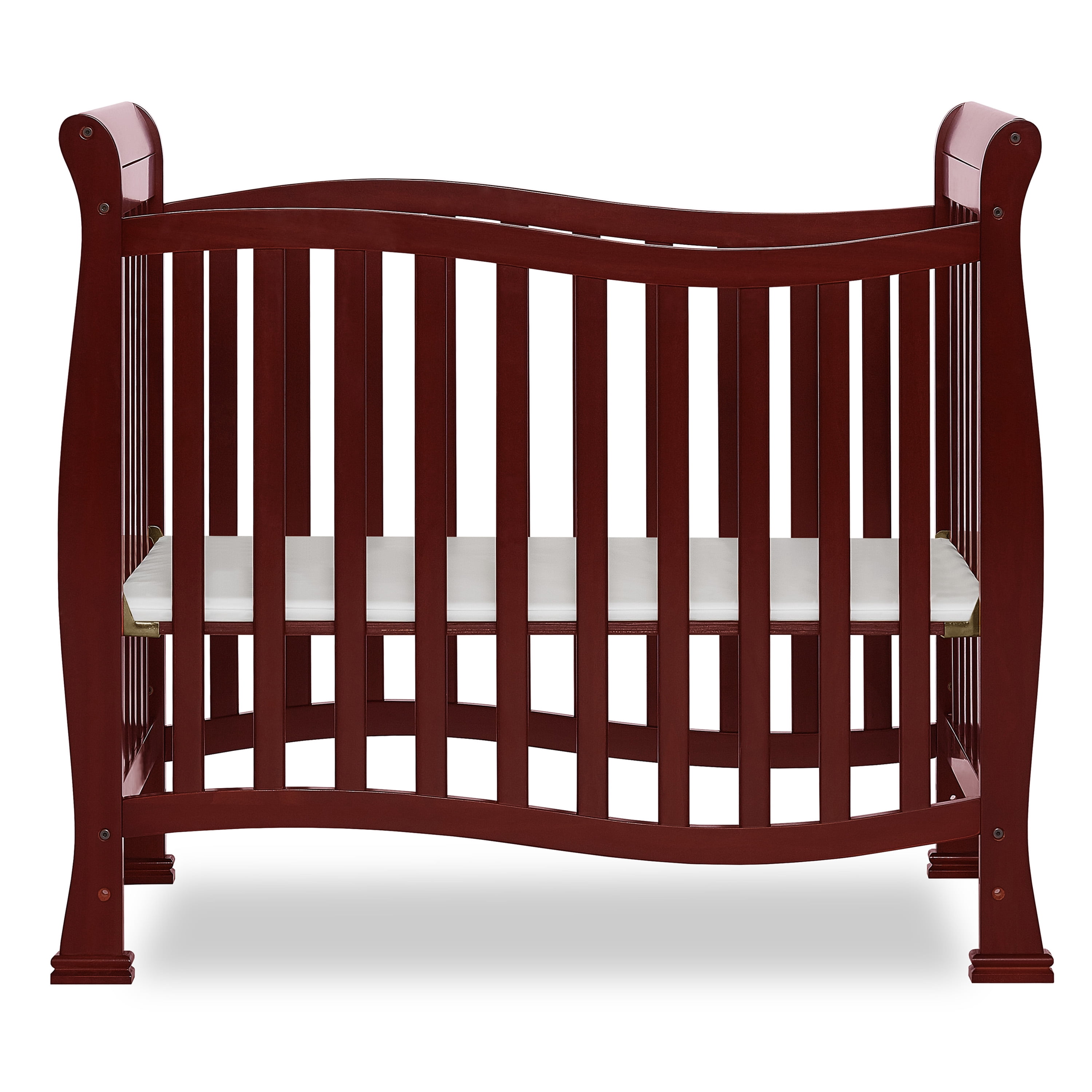 Dream On Me Piper 4-in-1 Convertible Mini Crib, Cherry