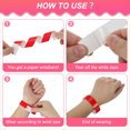 thumbnail image 4 of Uxcell Paper Wristbands for Events Neon Party Wrist Bands Colored Waterproof Concert Identification Wristbands Red, 4 of 7