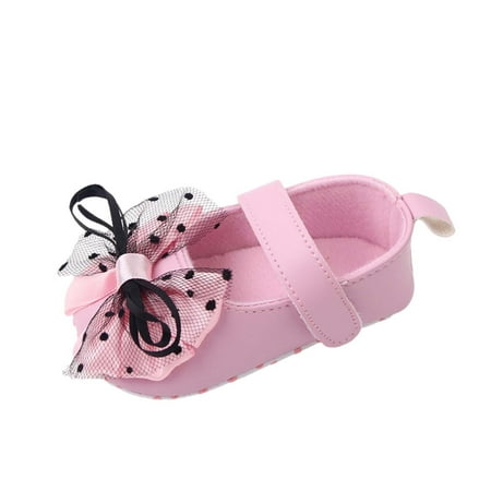 

Mikilon Toddler Shoes Baby Girls Cute Fashion Bow Non-slip Soft Bottom Shoes Toddler Shoes for Girls 12-15 Month 2023 Summer Deals