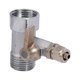 thumbnail image 2 of 10X Adaptador de Agua de Alimentación de 1/2 Pulgada Una 1/4 de Pulgada Válvula de Bola Grifo Alimentación de Grifo Osmosis Inversa Plata, 2 of 5
