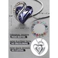 thumbnail image 5 of Leafael Necklaces for Women, Infinity Love Heart Pendant with Tanzanite Purple Birthstone Crystal for February, Jewelry Gifts for Wife, Silver Plated 18 + 2 inch Chain, Birthday Gift for Mom Girls Her, 5 of 6