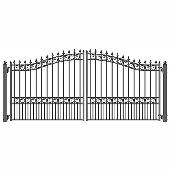 ALEKO London Style 18' Dual Black Driveway Gate