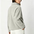 thumbnail image 6 of Caywon Cozy Women's Half Zip Fleece Sweatshirt with Stand Collar and Kangaroo Pocket, Loose Fit Long Sleeve Pullover for Fall and Winter, 6 of 7