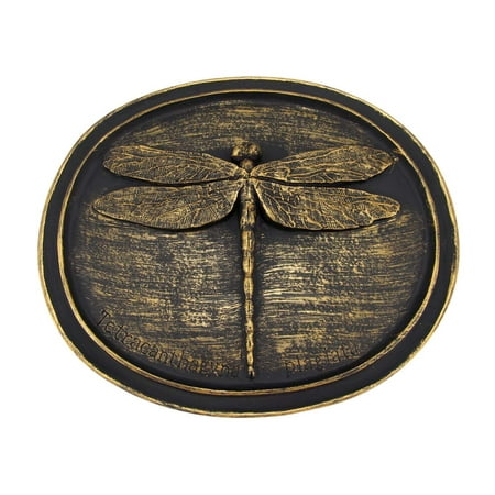 Bronze Finish Dragonfly Wall Plaque Entomology