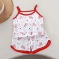 thumbnail image 2 of Busydd Girls Two Piece Summer Outfits 6 Months-9 Years Fashion Print Cotton Girls Clothes Comfy Round Neck Tanks and Shorts 1-2 Years, 2 of 5