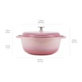 thumbnail image 4 of Amazon Basics - Horno holandés cubierto de hierro fundido esmaltado, 6 cuartos de galón, rosa claro, 4 of 6