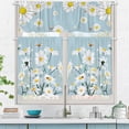 thumbnail image 5 of 3 Pack Daisy Kitchen Curtains 54x36 inch - Curtains for Bedroom as Kitchen Decor and Spring Decorations for The Home, Daisy Kitchen Curtains and Valances Set, 5 of 5