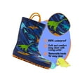 thumbnail image 2 of Kushyshoo Rubber Kids Rain Boots Navy Dinosaurs Rain Boots for Little Boys Sizes 11, 2 of 6