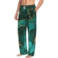 thumbnail image 6 of Logiee Green Gold Glitter Print Pajama Pants for Men,Men’s Pajama Bottoms,Mens PJ Pants with Pockets & Button Fly-Large, 6 of 6
