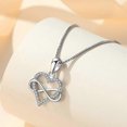 thumbnail image 4 of New style 925 Sterling Silver Necklace Tiny Infinity Heart Pendant with Acsergery Box Chai, 4 of 4