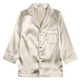 thumbnail image 3 of Gubotare Pyjama Fille Pyjama Petites Grandes Filles Ensemble Pyjama Manches Longues PJs Pyjama (Beige, 4-5 Ans), 3 of 8