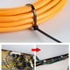 thumbnail image 3 of Bridas para cables de nailon de 200 Uds., bridas para cables con anillo de plástico blanco y negro autoblocantes, Cables fijos, varias especificaciones, 3 of 4