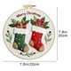 thumbnail image 3 of Kit de bordado navideño DIY | Patrones florales europeos para colgar | Juego de hilo y aguja | Materiales para principiantes con marco de 20 cm | Regalo artesanal, proyecto de decoración del hogar, 3 of 6