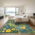 thumbnail image 3 of ODIKA 2'x3' Machine Washable Non-Slip Area Rug, Contemporary Yellow High Traffic Rug, Blue, 1085417, 3 of 7