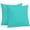 Aqua, variant on Boanket Outdoor Pillow Covers 24 x 24 Inches, Turquoise Waterproof Throw Pillow Cover Set of 2, Modern Pure Turquoise Decorative Square Cushion Covers for Patio/Tent/Couch/Garden