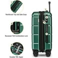 thumbnail image 4 of Green Carry On Luggage 22x14x9 Airline Approved Expandable 20 Inch Hardshell Carry On Suitcase with Wheels TSA Lock Small, 4 of 15