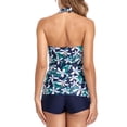 thumbnail image 4 of Traje de baño elegante de 2 piezas para mujer, diseño Halter, estampado transparente, traje de baño de playa con cuello Halter para mujer, 4 of 8