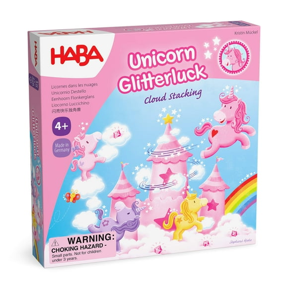 Juego de mesa HABA Unicorn Glitterluck Cloud Stacking para mayores de 4 años