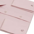 thumbnail image 3 of Modena Men's Contemporary Slim Fit French Cuff Solid Dress Shirt - Pink - 15.5 2-3, 3 of 3
