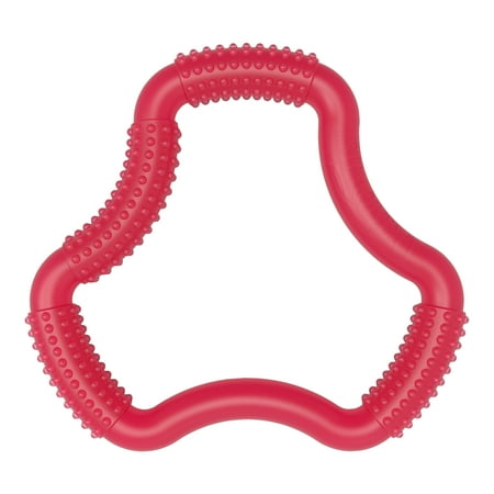 Dr. Brown's Flexees Baby Teether, Pink Ergonomic, 100% Silicone, Infant-Toddler, 1-Pack