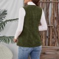 thumbnail image 7 of Kaemgyyd Women's Corduroy Vest Winter Warm Fashion Button Down Sleeveless Jackets Business Casual Dressy Work Office Outerwear, 7 of 7