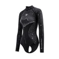 thumbnail image 2 of Trudive Manta Starry Sky Women's Openback Long Sleeve Cheeky Bikini Cut Wetsuit, 2 of 9