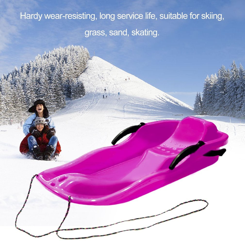 Outdoor Sports Plastic Snow Grass Sand Board With Rope For Double People by