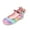 Pink, variant on Girls' And Toddlers' Sandals With Rainbow Rubber Soles. Suitable For Young Children. Glittering High Heeled Girls' Formal Dress Sandals.