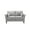 Gray, Brown, variant on Otto 57 Inch Loveseat, Throw Pillows, Padded Cushions, Gray Velvet Fabric- Saltoro Sherpi