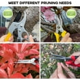 thumbnail image 3 of Garden Pruning Set Shears Hand Pruners Bypass Pruning Shears Clippers Garden Trimmer Scissors Kit With Case, 3 of 4