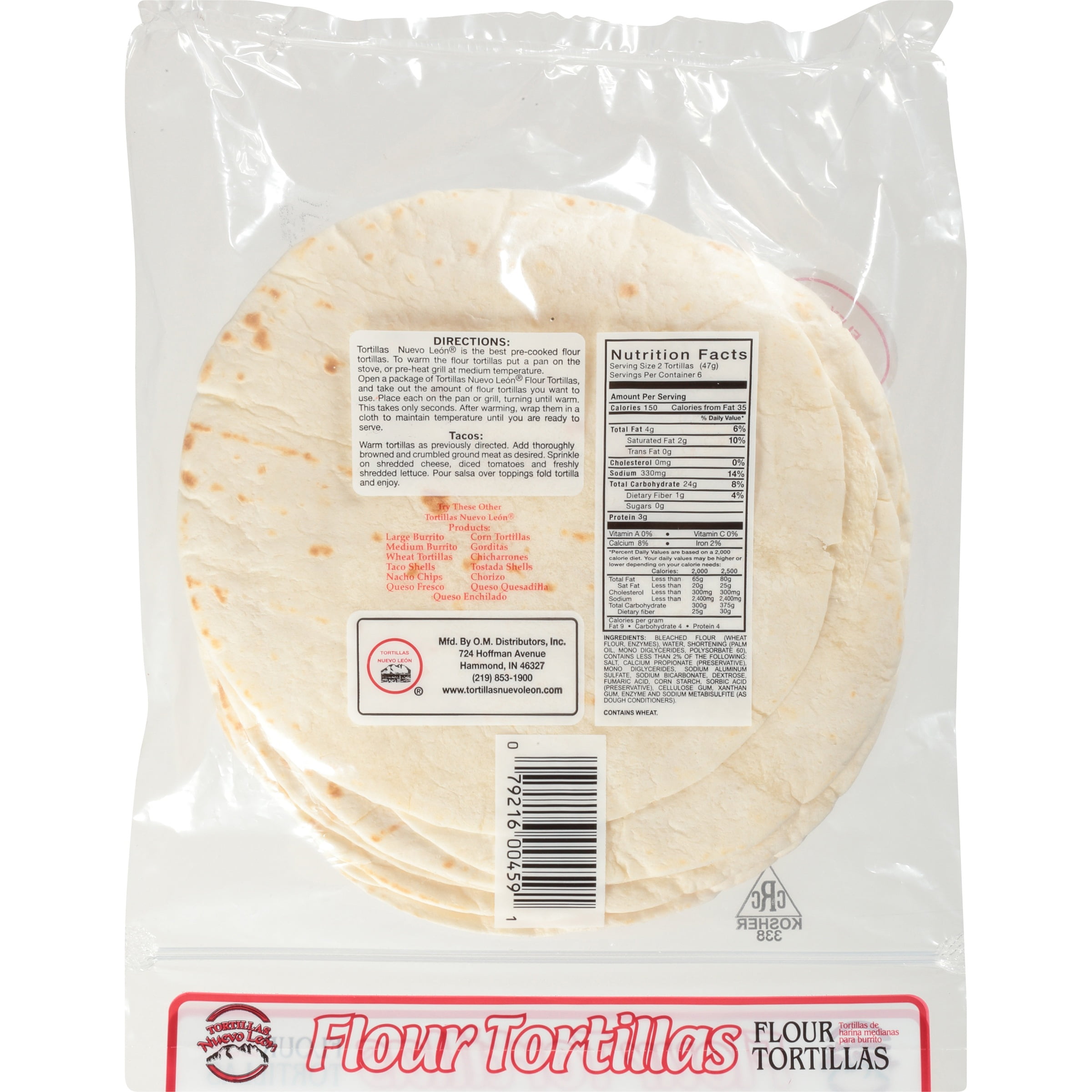 Tortillas Nuevo Leon Flour Tortillas 10 oz. Bag
