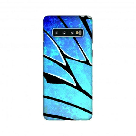 Samsung Galaxy S10 Case, AMZER Ultra Slim Hard Shell Designer Printed Case for Samsung Galaxy S10 - Butterfly - Blue Ombre Bleached Fibre