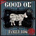 thumbnail image 2 of LightBoxJournal 12x12 Gold Ornate Wood Framed with Double Matting Museum Art Print Titled - Good Ol Family BBQ Square Cow, 2 of 4
