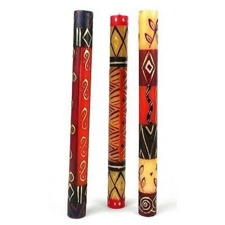 UPC 799418003191 product image for Set of Three Boxed Tall Hand-Painted Candles - Bongazi Design - Nobunto | upcitemdb.com
