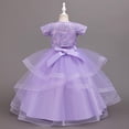 thumbnail image 5 of Girls Long Princess Dresses Gown Sleeveless Halter Strap Lace Princess Dresses with Cardigan Top 2Pcs/Set Party Ball Tulle Pageant Gowns for Evening, Wedding, Birthday,Size 4-14T, 5 of 9