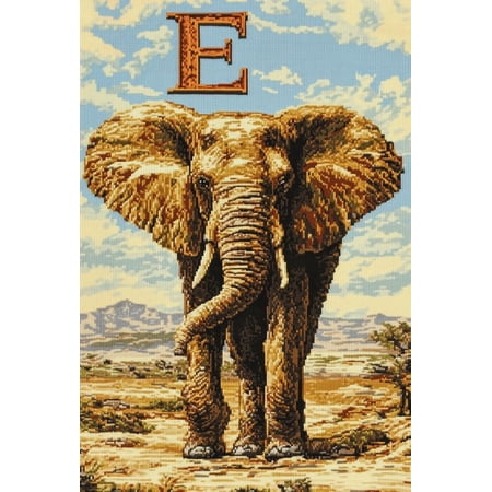 DIY Cross Stitch Kit for Beginners Elephant 11CT Embroidery Kit with Pattern Stamped Needlepoint Craft Kit for Home Decor 30x40cm-3