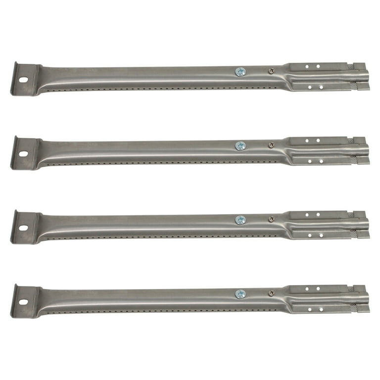4 Pack BBQ Gas Grill Tube Burner Replacement Parts for Master Forge 1010048 Compatible Barbeque Stainless Steel Pipe Burners
