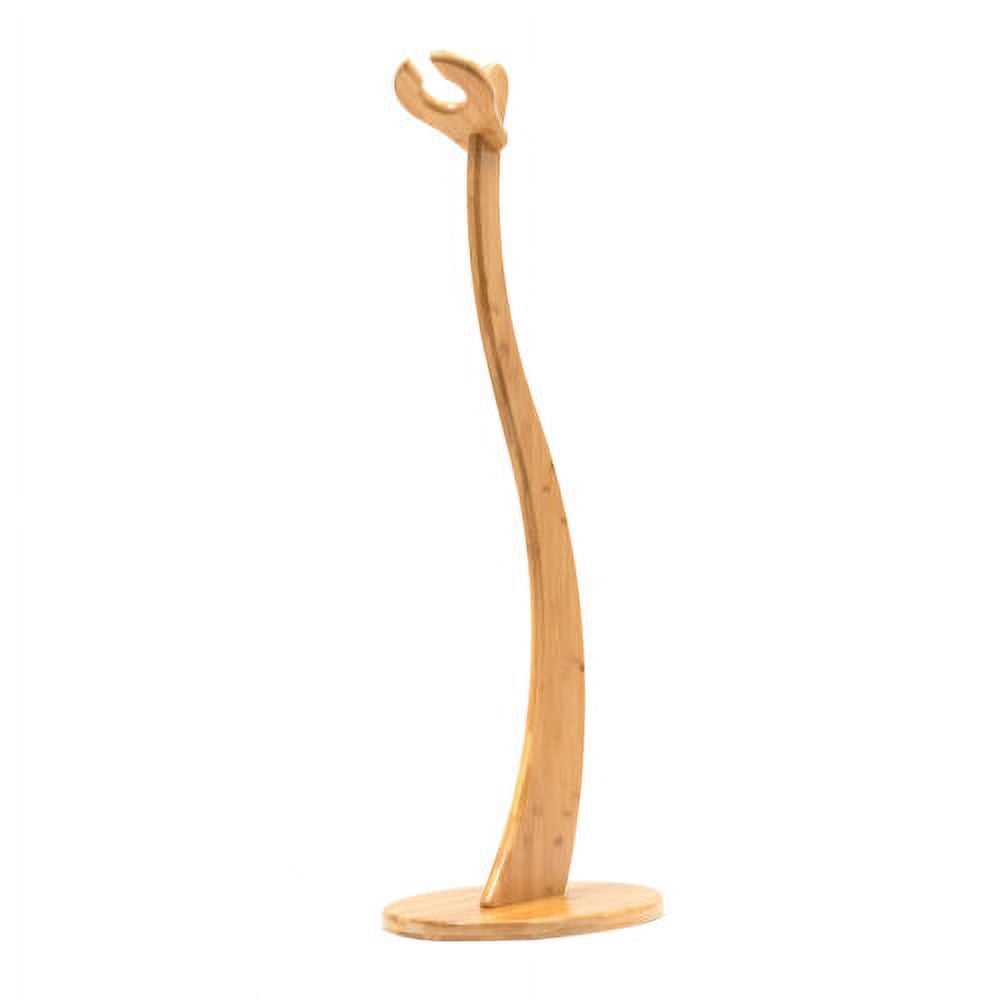 40.55 Inches Bamboo Guitar Stand With Non-slip Pads For Guitar, Bass Anti-Slip