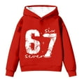 thumbnail image 5 of 67 Six Seven Letter Hoodies Sweatshirts For Kids Hoodies Sweatshirts Casual Boys Graphic Hooded Sweatshirt Long Sleeve Pullover With Print Athletic Top For Kids Youth Red 100(3-4 Years), 5 of 7