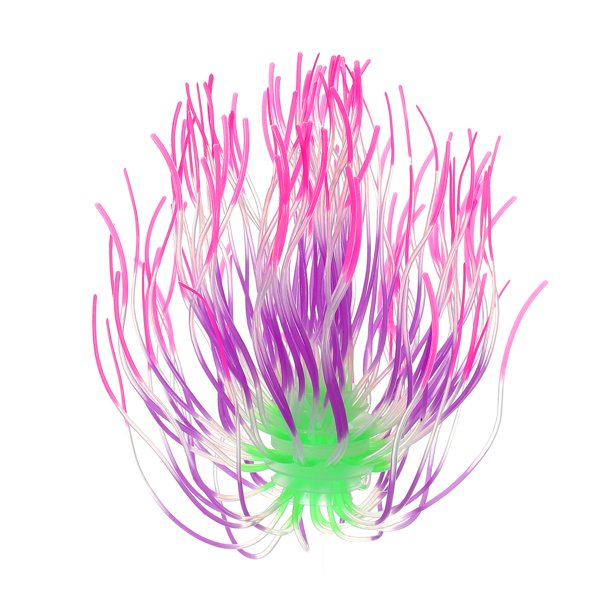 Acuario Simulación Coral Fuegos Artificiales Flor, Peces Tanque Decoración, Rosa Rojo