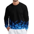 thumbnail image 2 of Qiopertar Liquidation à Moins de 5$ Mode Décontractée pour Hommes Imprimé Col Rond Manches Longues Pull Chandails en Molleton Blouse en Liquidation Offres d'Accès Anticipé, 2 of 4