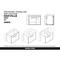 thumbnail image 6 of Fine Fixtures Oakville 30 in. W x 18 in. D x 33 in. H Wall Mounted Bathroom Vanity in Matte White with White Ceramic Sink - Black hardware, 6 of 8
