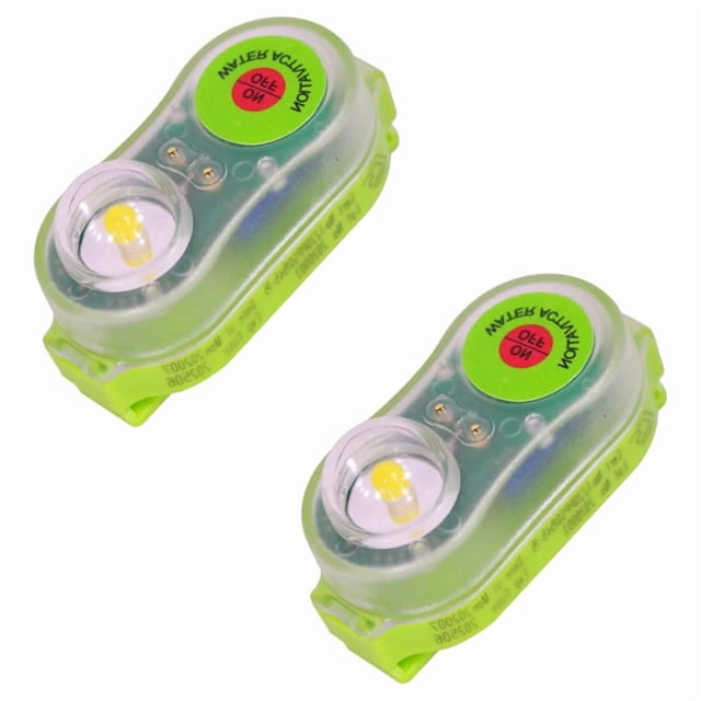 2Pack Life Jacket Light, Automatic Locator Life Jacket Strobe Light, Marine Boat Flares, LED Safety Survival Equipment B