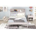 thumbnail image 7 of Bedroom Sets, Full Size Platform Bed with Storage Headboard, Sockets and USB Ports, Solid Wood Bed Room Set for Teens Adult Bedroom, 7 of 7