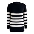 thumbnail image 1 of Suéter George para Mujer, Rayado, Cuello Redondo Negro Talla G, 1 of 6