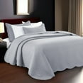 thumbnail image 3 of Moonlight20015 California King Quilt Set Reversible Lightweight Bedspread with 2 Shams All-Season Comfort in Silver, 3 of 10