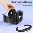 thumbnail image 4 of 5Pcs Facial Interface & Face Pad Cushion Compatible with Meta/Oculus Quest 3 Accessories, Replacement PU Leather Foam Cushion, Anti-Sweat, Anti-Leakage Silicone Face Cover, Not Fit Quest 3S, 4 of 11